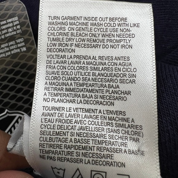 NHL Seattle‎ Kraken Hockey Lace Up Pullover Hoodie Striped Sleeves Medium Logo - Picture 6 of 9